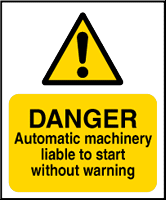 Machinery warning