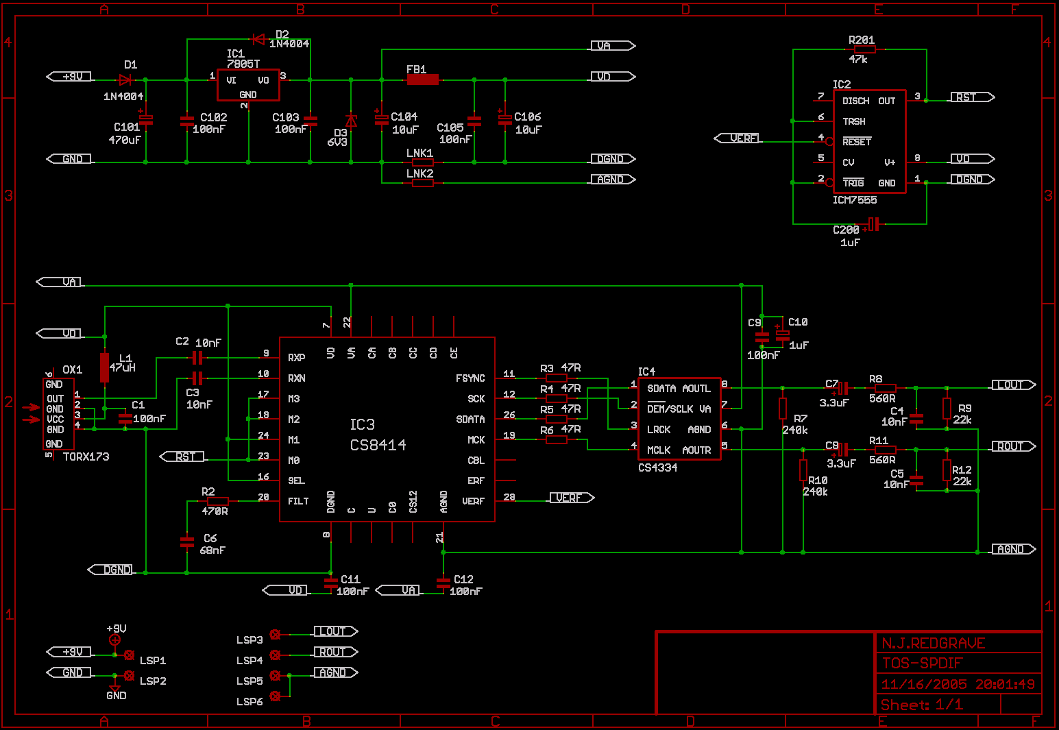 S/PDIF decoder schematic